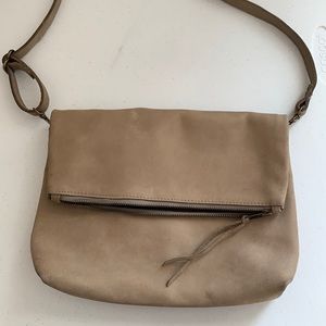 Able Crossbody Emnet  Light Tan Foldover Bag